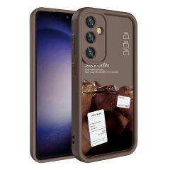 Samsung Galaxy A55 Kılıf Kamera Korumalı Baskılı Arka Yüzey Klas Kapak Beyaz