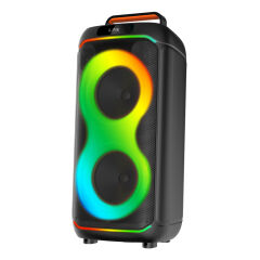 GD-2608 Dijital LED Göstergeli FM Radyolu Mikrofonlu RGB TWS Çift 6.5 inç Stereo Bass Kablosuz Karaoke Hoparlör