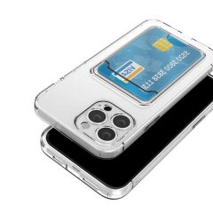 iPhone 13 Pro Kılıf Kartlıklı Şeffaf  Setra Clear Silikon Kapak