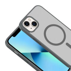 iPhone 14 Kılıf Mat Magsafe Şarj Özellikli Hassas Butonlu Renkli Yumuşak Kenarlı Premium Babet Kapak