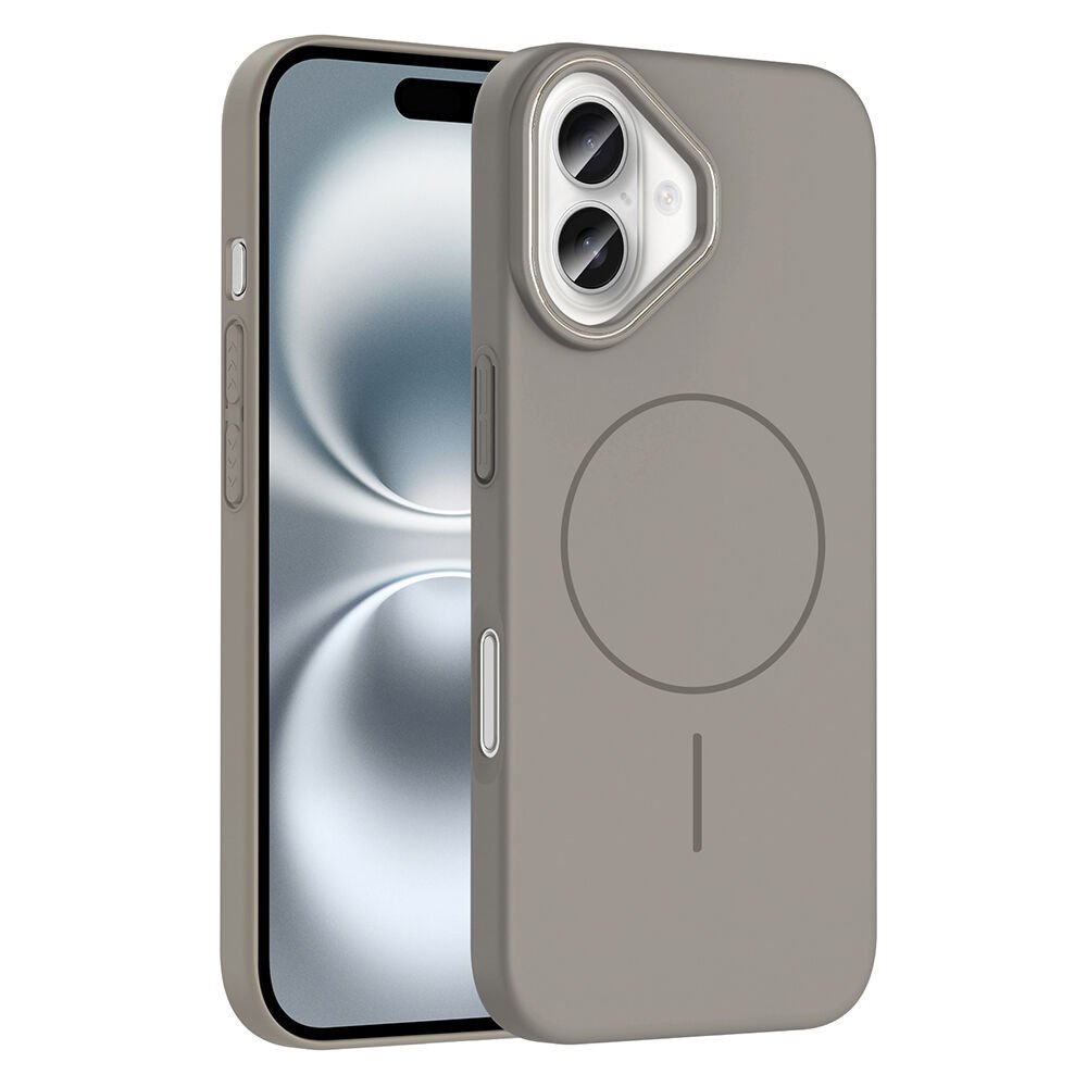 iPhone 16 Kılıf Kablosuz Şarj Özellikli Ruby Silikon Kapak