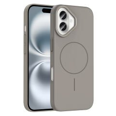 iPhone 16 Kılıf Kablosuz Şarj Özellikli Ruby Silikon Kapak