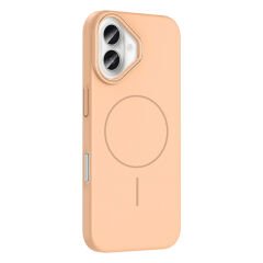 iPhone 16 Kılıf Kablosuz Şarj Özellikli Ruby Silikon Kapak