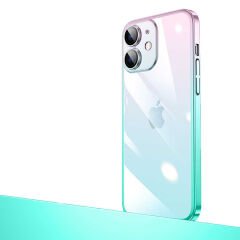iPhone 12 Kılıf Parlak Renk Geçişli Kamera Korumalı Senkron Kapak