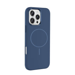 iPhone 16 Pro Manyetik MagSafe Şarj Özellikli Metal Kamera Korumalı Edi Silikon Soft Silikon Kılıf