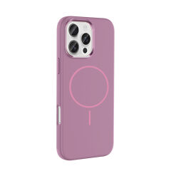 iPhone 16 Pro Manyetik MagSafe Şarj Özellikli Metal Kamera Korumalı Edi Silikon Soft Silikon Kılıf