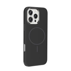 iPhone 16 Pro Manyetik MagSafe Şarj Özellikli Metal Kamera Korumalı Edi Silikon Soft Silikon Kılıf