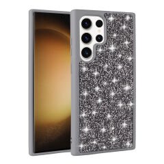 Samsung Galaxy S22 Ultra Kılıf Parlak Taşlı Tasarım Pırlanta Kapak
