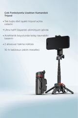 Tripod Çok Amaçlı 360 Derece Kumandalı Mini Selfie Çubuğu L10 Siyah