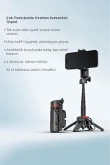 Tripod Çok Amaçlı 360 Derece Kumandalı Mini Selfie Çubuğu L10 Siyah