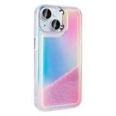 iPhone 15 Kılıf Airbagli Renkli Arka Yüzey Boncuk Tasarımlı Zore Kumul Kapak