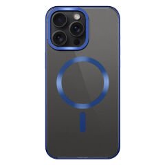iPhone 15 Pro Kılıf Mat Tasarımlı Magsafe Wireless Şarj Özellikli Mat Setro Kapak Kılıf