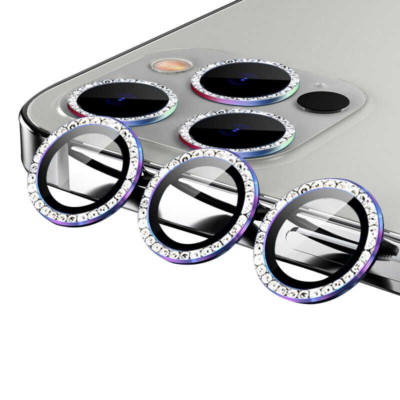 iPhone 12 Pro Max CL-06 Kamera Lens Koruyucu Colorful