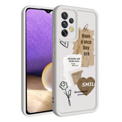 Samsung Galaxy A32 4G Kılıf Kamera Korumalı Baskılı Arka Yüzey Klas Kapak
