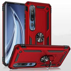 Xiaomi Mi Note 10 Lite Kılıf Vega Tank Sert Yüzüklü Standlı Zırh Koruma Kapak