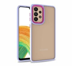 Samsung Galaxy A32 4G Kılıf Kamera Çıkıntılı Arkası Şeffaf Köşeleri Parlak Renkli Işlemeli Flora Kapak