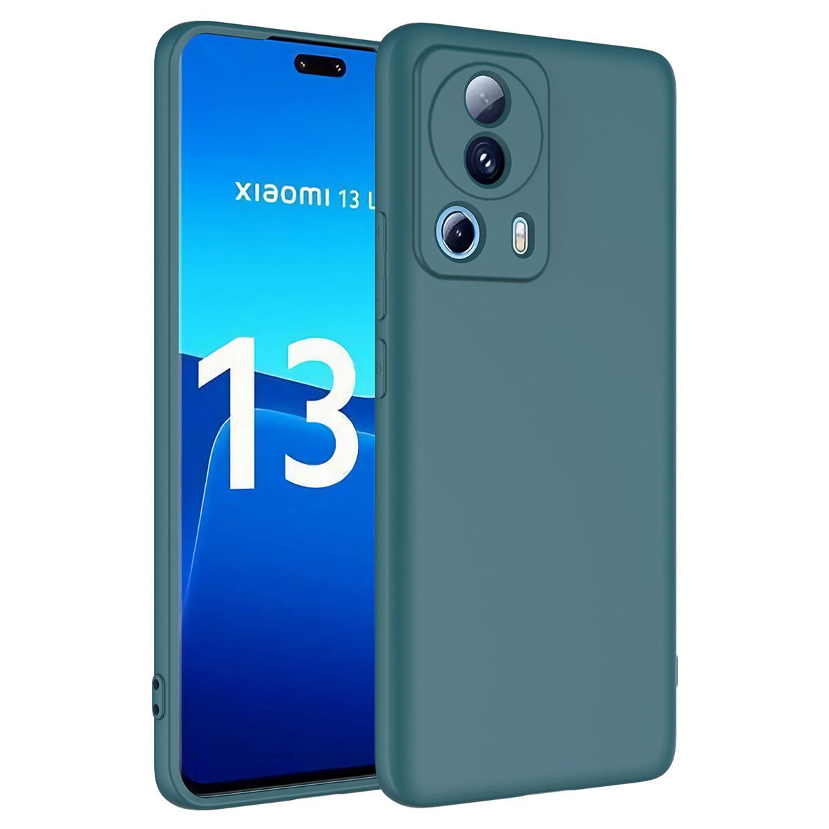 Xiaomi Mi 13 Lite  Kamera Korumali Mara Lansman Kapak kılıf Koyu Yeşil