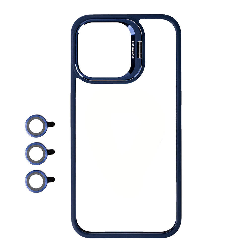 iPhone 15 Pro Kılıf Kamera Lens Korumalı Standlı Klon Lensli Kapak Kılıf