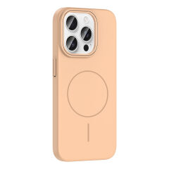 iPhone 15 Pro Kılıf Kablosuz Şarj Özellikli Ruby Silikon Kapak