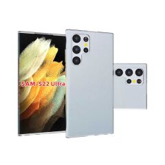 Samsung Galaxy S22 Ultra Kılıf Süper Silikon Kapak Renksiz