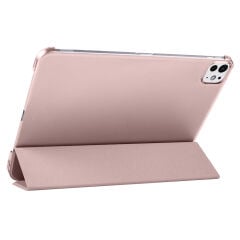 iPad Pro 11 2024 Smart Cover Kalem Bölmeli Standlı 1-1 Kılıf Lacivert