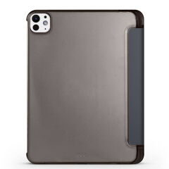 iPad Pro 11 2024 Smart Cover Kalem Bölmeli Standlı 1-1 Kılıf Mor