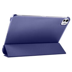 iPad Pro 11 2024 Smart Cover Kalem Bölmeli Standlı 1-1 Kılıf Lacivert