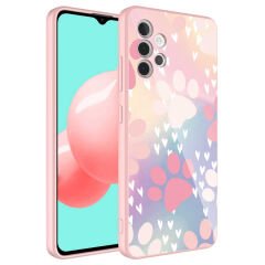 Samsung Galaxy A32 4G Kılıf Kamera Korumalı Desenli Sert Silikon Epoksi Kapak