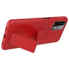 Xiaomi Poco M5S Kılıf Qstand Kapak Mürdüm