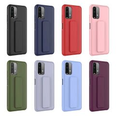 Xiaomi Poco M5S Kılıf Qstand Kapak Mürdüm