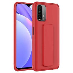 Xiaomi Poco M5S Kılıf Qstand Kapak Mürdüm