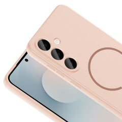 Samsung Galaxy S26 Plus Kılıf Meta Lansman Magsafe Kamera Korumalı içi Kadife Yumuşak Renkli Süet Silikon