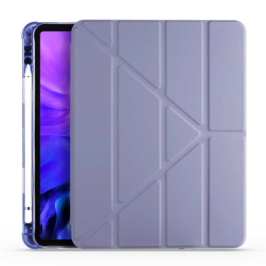Apple iPad Air 11 2024 Kılıf Tri Folding Kalem Bölmeli Standlı Kılıf
