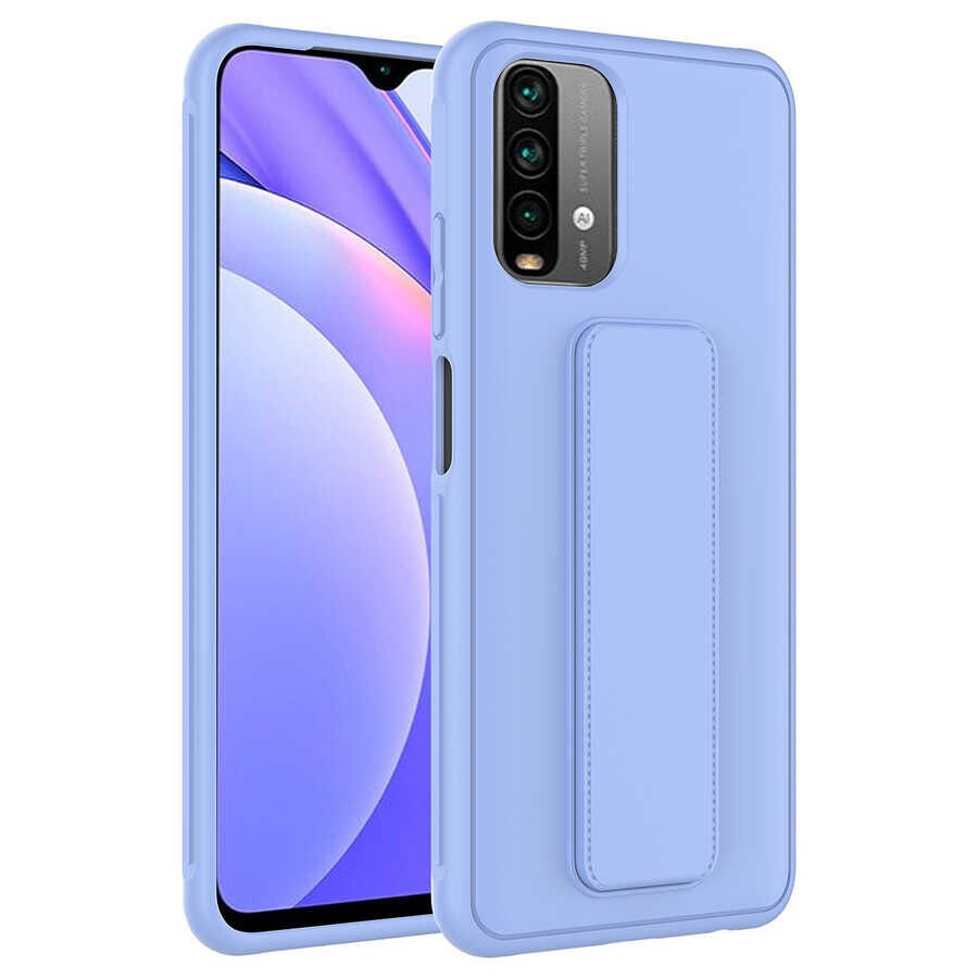 Xiaomi Poco M5S Kılıf Qstand Kapak Lila
