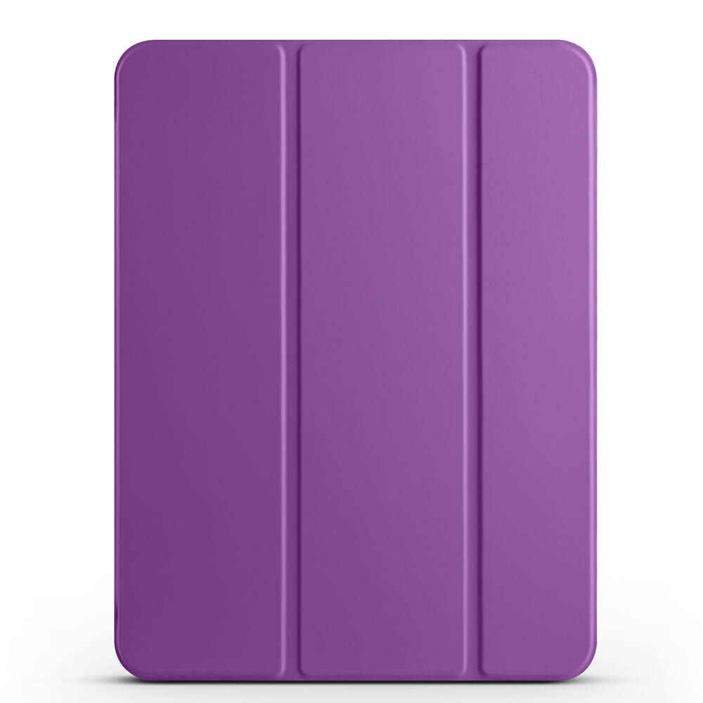 iPad Pro 11 2024 Smart Cover Kalem Bölmeli Standlı 1-1 Kılıf Mor