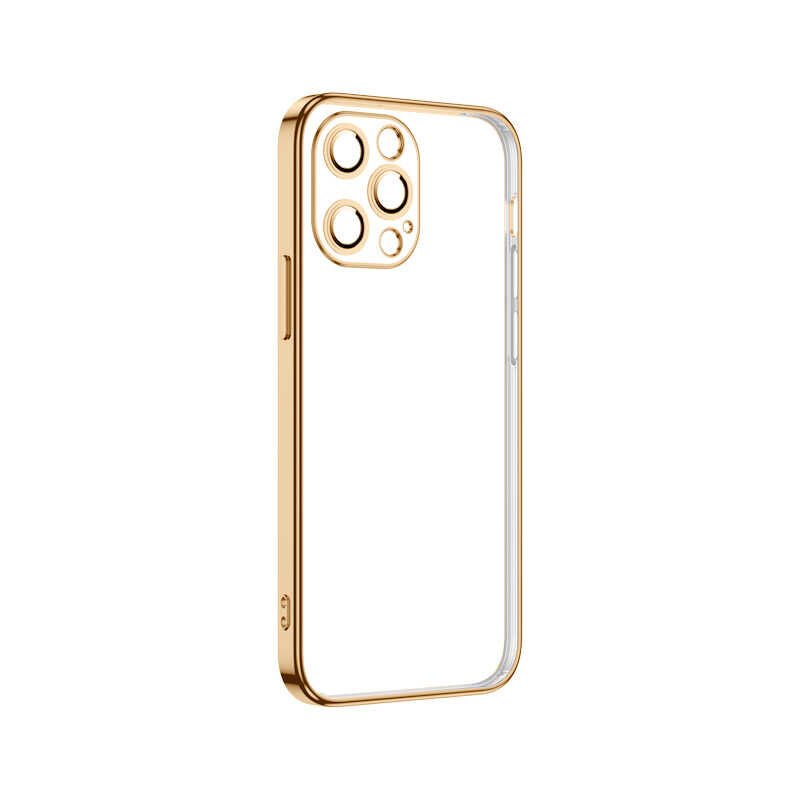 iPhone 12 Pro Max Kılıf Krep Kapak Gold