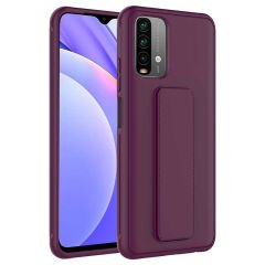 Xiaomi Poco M5S Kılıf Qstand Kapak Mürdüm