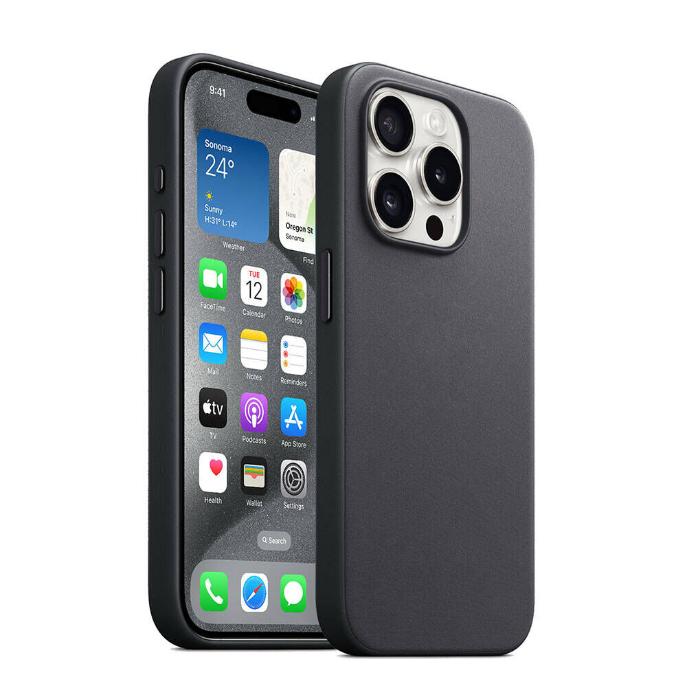 iPhone 15 Pro Kılıf Mikro Fiber Optimal Kapa Kılıf Siyah