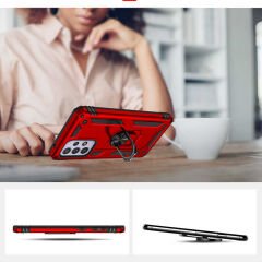 Samsung Galaxy A33 5G Kılıf Vega Tank Sert Yüzüklü Standlı Zırh Koruma Kapak