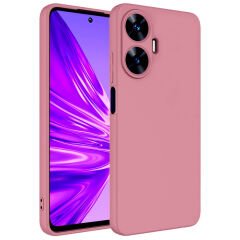 Realme C55 Kamera Korumali Mara Lansman Kapak Pembe