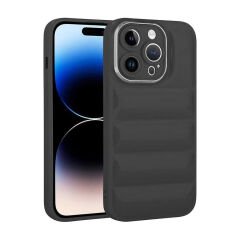 iPhone 14 Pro Kılıf Kamera Korumalı Parlak Airbag'li Galya Kapak Siyah