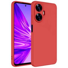 Realme C55 Kamera Korumali Mara Lansman Kapak Kırmızı
