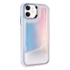 iPhone 12 Kılıf Airbagli Renkli Arka Yüzey Boncuk Tasarımlı Kumul Kapak
