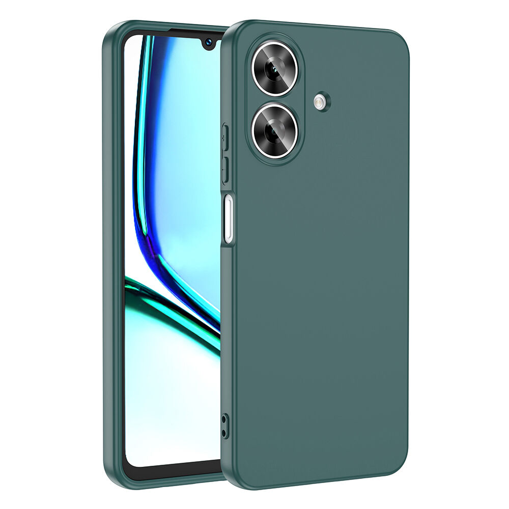 Realme Note 60 Kılıf Kamera Korumali Mara Lansman Kapak Koyu Yeşil