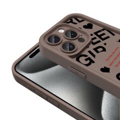 iPhone 15 Pro Max Kılıf Kamera Korumalı Baskılı Arka Yüzey Klas Kapak
