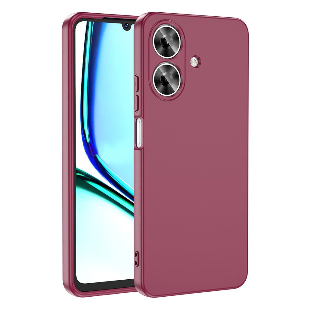 Realme Note 60 Kılıf Kamera Korumali Mara Lansman Kapak Koyu Mor