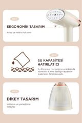 KY-003 Beyaz Buharlı Kırışık Giderici 1500w Taşınabilir Seyahat boy dikey ütü