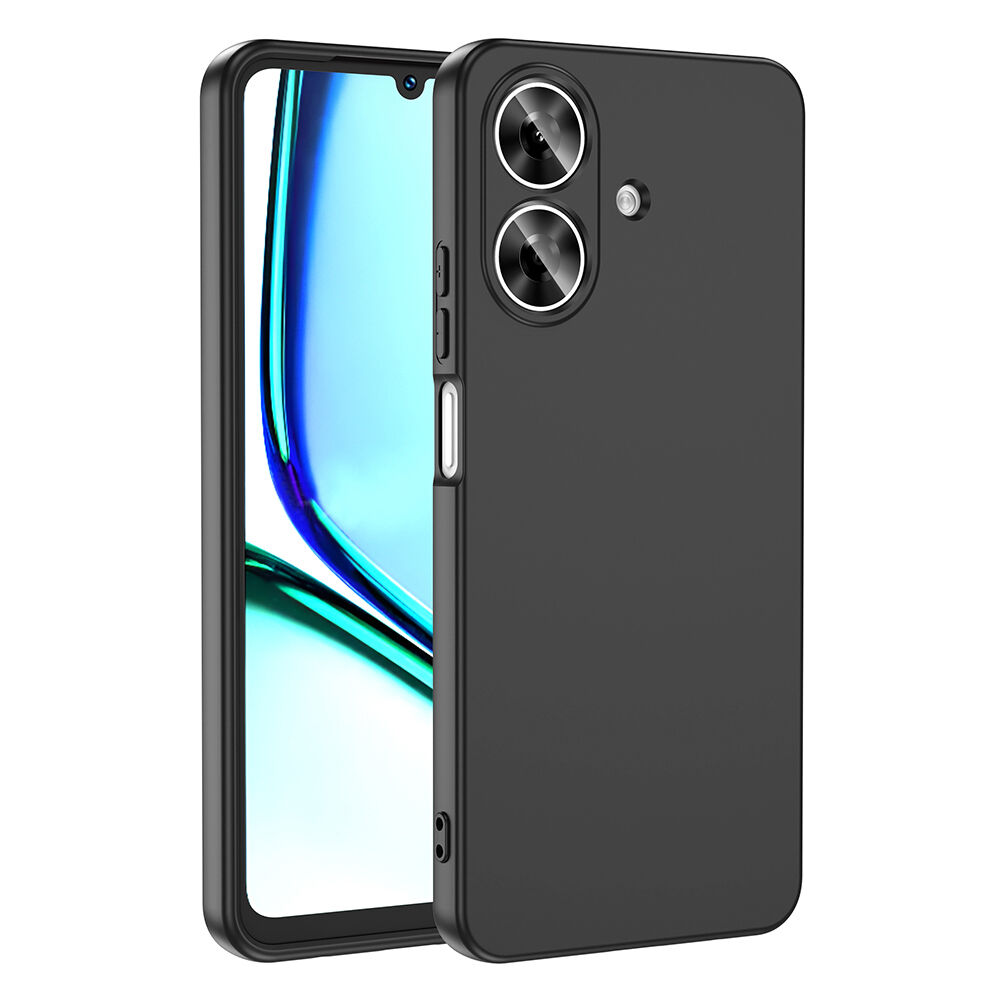 Realme Note 60 Kılıf Kamera Korumali Mara Lansman Kapak Siyah