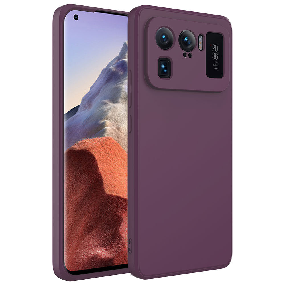 Xiaomi Mi 11 Ultra Kamera Korumali Mara Lansman Kapak Koyu Mor