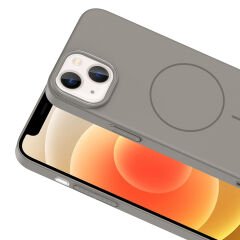 iPhone 14 Kılıf Kablosuz Şarj Özellikli Ruby Silikon Kapak